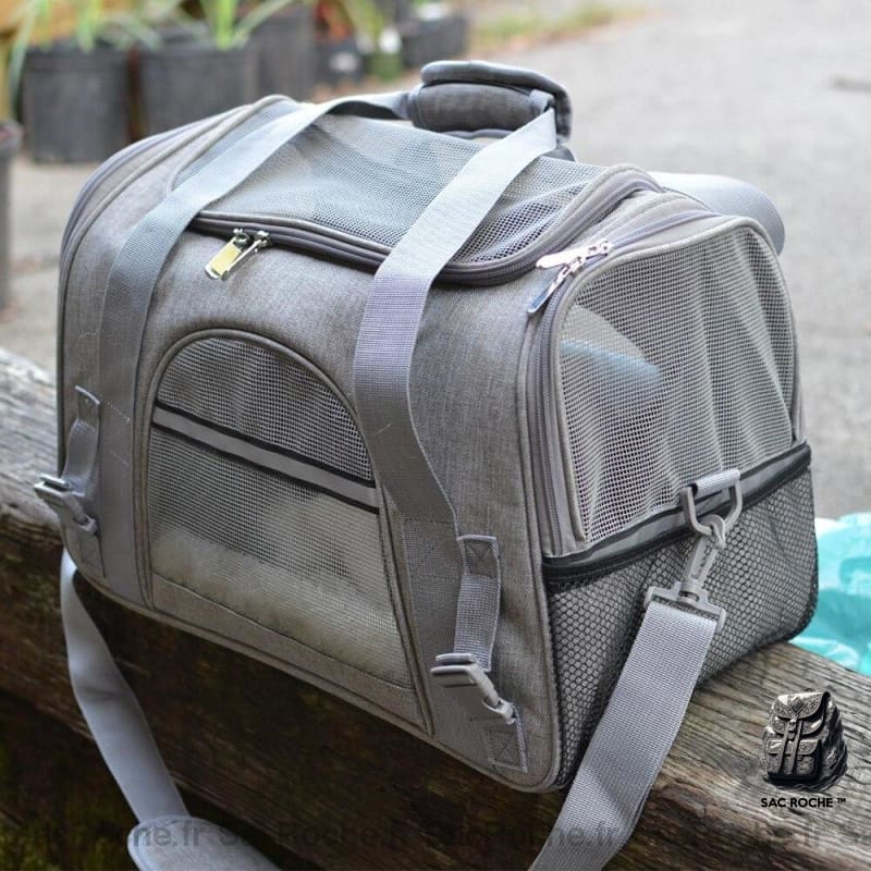 Sac à dos de voyage en maille pour animaux - Gris clair, S - Chien Chat
