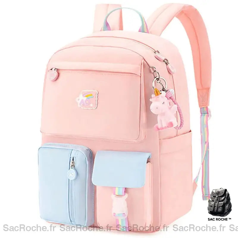 Sac Dos Maternelle Fille Joli Et Pratique Rose/Bleu Sac À