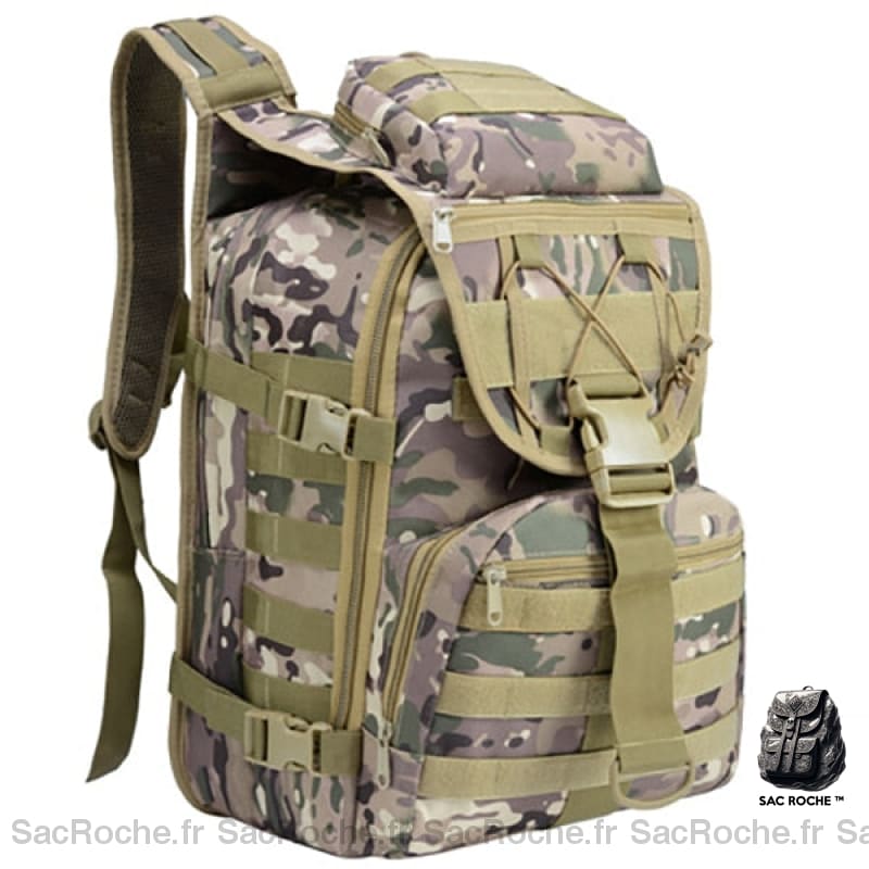 Sac à dos militaire Sports de plein air multicolore avec un fond blanc