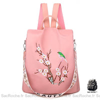 Sac Dos Motif Oiseaux Femme À
