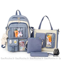 Sac dos multipoches ado - modèle Bleu - Sac Roche ™