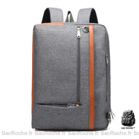 Sac dos ordinateur convertible - modèle Gris - Sac Roche ™