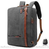 Sac dos ordinateur convertible - modèle Gris foncé - Sac Roche ™