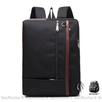 Sac dos ordinateur convertible - modèle Noir - Sac Roche ™