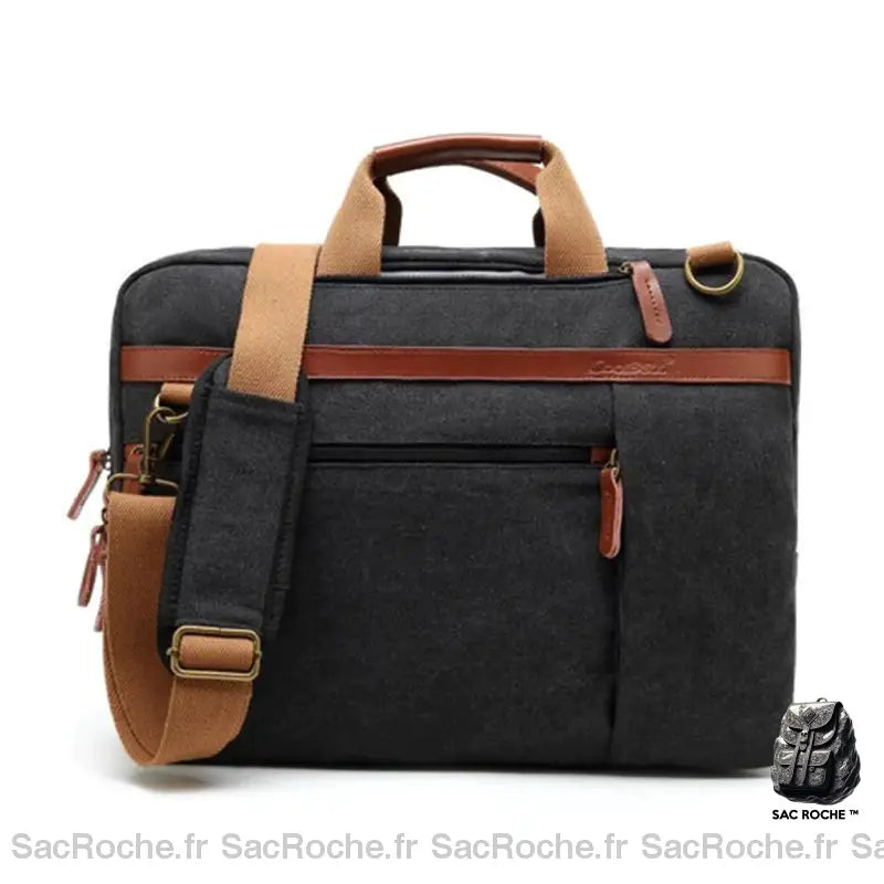 Sac Dos Ordinateur Convertible Noir Foncé Sac À