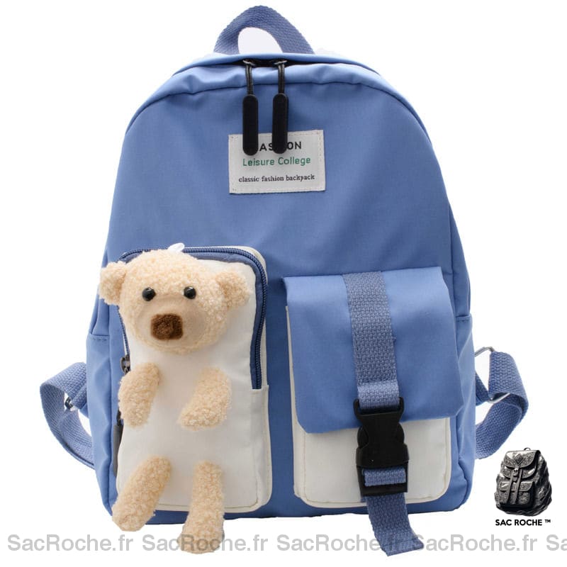Sac à dos ours mignon pour enfant - Bleu - Sac à dos Sac