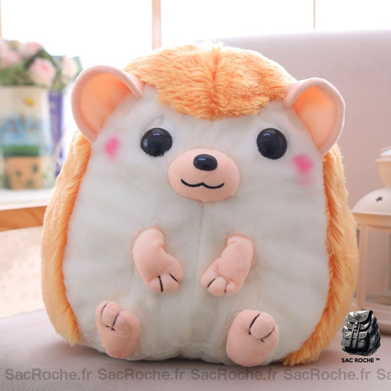 Sac à dos peluche hérisson - Orange - Animal en peluche Peluche Hérisson