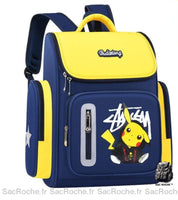 Sac dos Pikachu école bleu jaune - Sac Roche ™