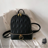 Sac Dos Rétro Vintage - modèle Noir - Sac Roche ™