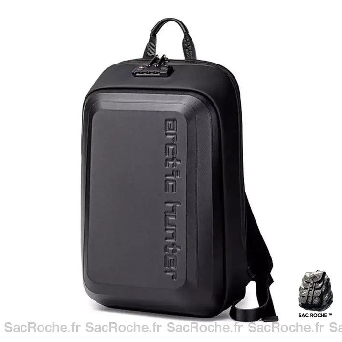 Sac Dos Rigide Noir Waterproof Noir Sac À Ordinateur