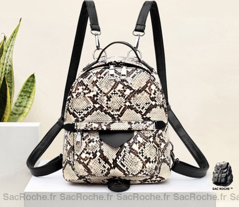 Sac Dos Serpent Noir À Femme
