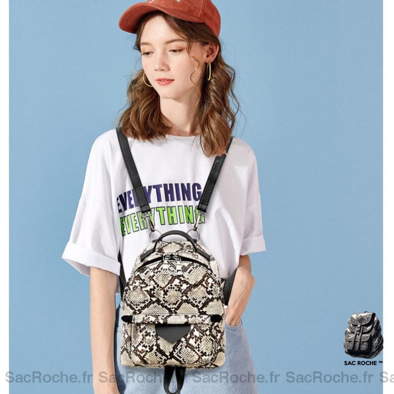Sac Dos Serpent Noir À Femme