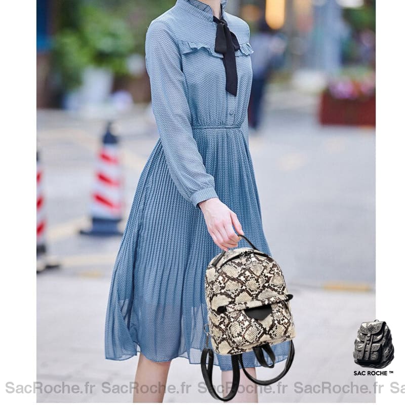 Sac Dos Serpent Noir À Femme