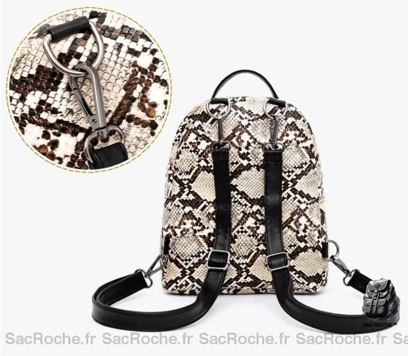 Sac Dos Serpent Noir À Femme
