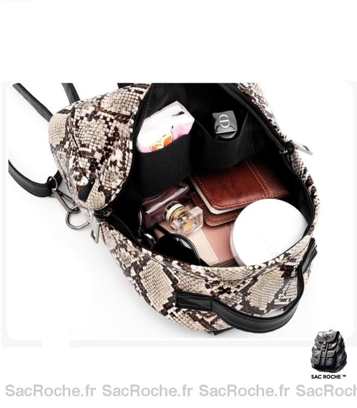 Sac Dos Serpent Noir À Femme