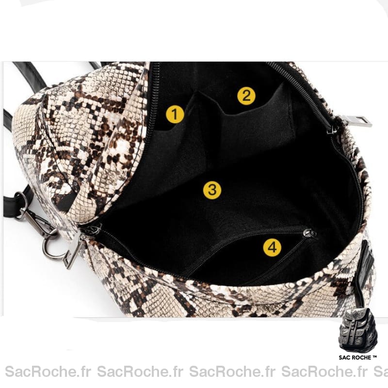 Sac Dos Serpent Noir À Femme