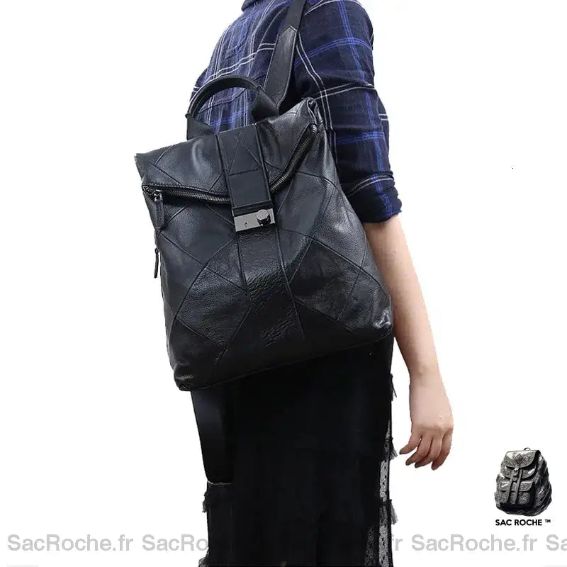 Sac Dos Simili Cuir Anti-Vol Femme À