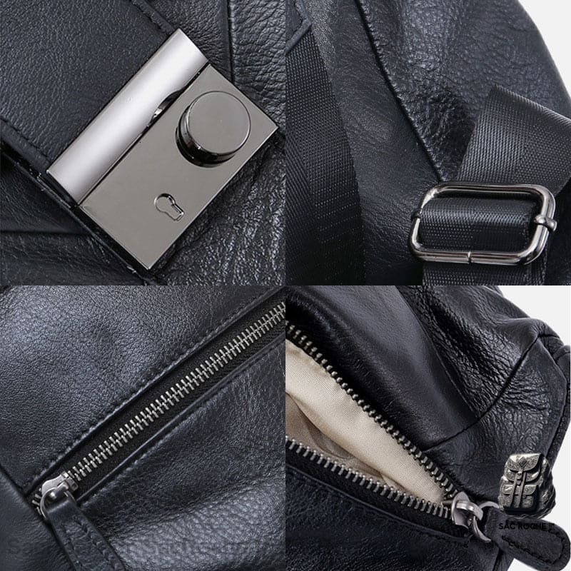 Sac Dos Simili Cuir Anti-Vol Femme À