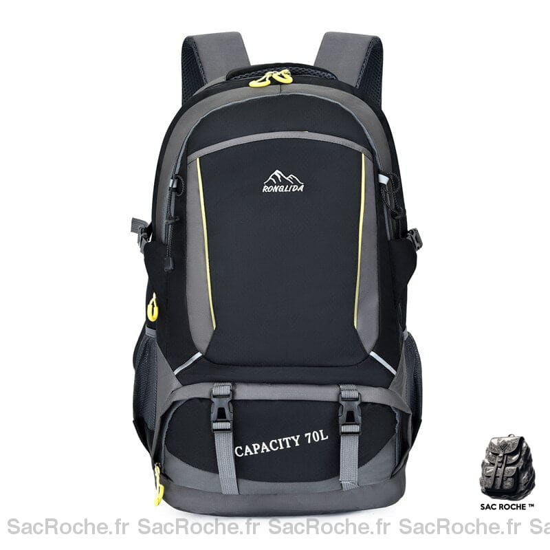 Sac à dos sport et camping étanche - Noir - Sac à dos Sac