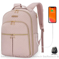 Sac dos tissus femme trendy - modèle Rose - Sac Roche ™