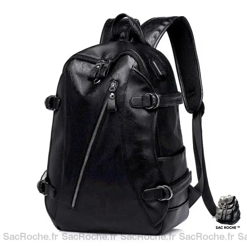 Sac Dos Urbain Femme Cuir Noir Sac À En