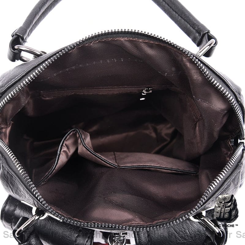 Sac Dos Vintage Simili Cuir Souple À Femme