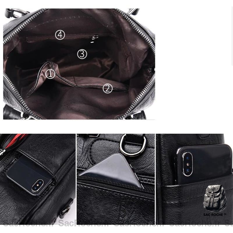 Sac Dos Vintage Simili Cuir Souple À Femme