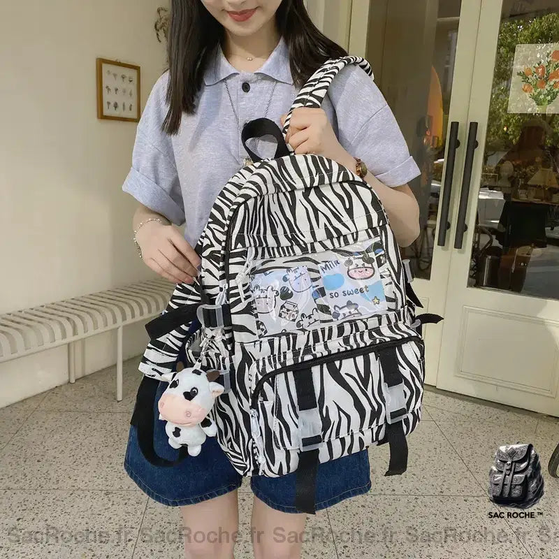 Sac Dos Zèbre Motif Tendance À Enfant