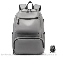 Sac école collège garçon - modèle Gris - Sac Roche ™