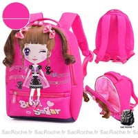 Sac école fille dessin animé - modèle Rose Foncé - Sac Roche ™