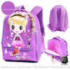 Sac d'école dessin animé pour fille - Violet - Sac à dos scolaire Sac à dos fille