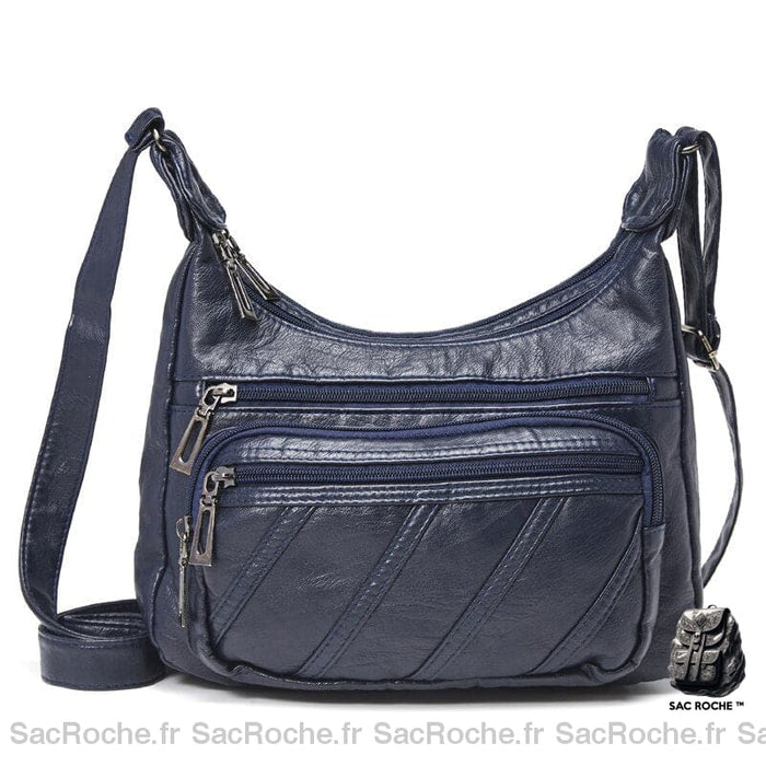 Sac Épaule Femme Besace Bleu / 28X19Cm
