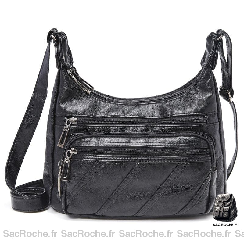 Sac Épaule Femme Besace Noir / 28X19Cm