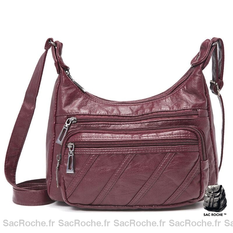 Sac Épaule Femme Besace Rouge / 28X19Cm