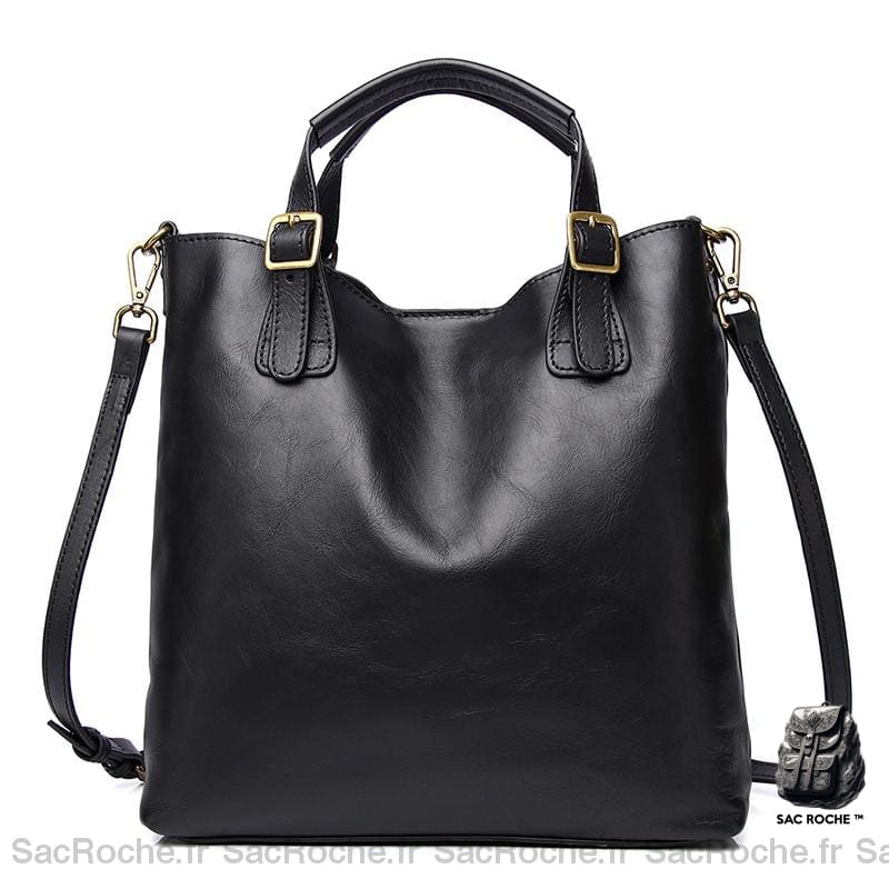 Sac Femme Avec Séparation Intérieure Noir À Main Femme