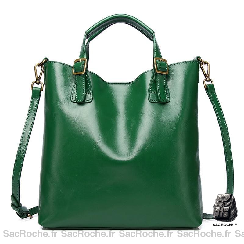 Sac Femme Avec Séparation Intérieure Vert À Main Femme