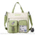 Sac Femme Besace Carré Cuir - modèle Vert - Sac Roche ™