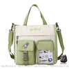 Sac Femme Besace Carré Cuir Vert