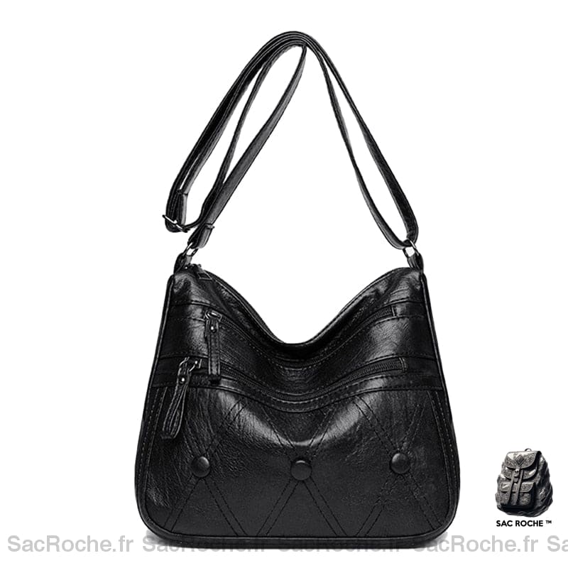 Sac Femme Cuir Besace Cabas Noir