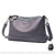 Sac Femme Cuir Besace Souple - Élégant et Pratique - modèle Gris - Sac Roche ™
