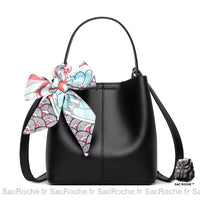 Sac Femme Noeud - modèle Noir / 18cm x 17cm x 12cm - Sac Roche ™