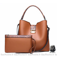Sac femme pochette bandoulière petit - modèle Marron - Sac Roche ™