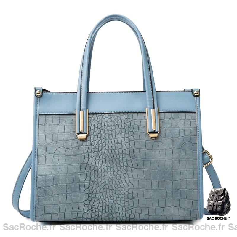 Sac Femme Portable Bleu Ciel À Main