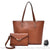 Sac Femme Porté Main Rigide + Pochette Bandoulière Assortie - modèle Marron - Sac Roche ™