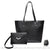 Sac Femme Porté Main Rigide + Pochette Bandoulière Assortie - modèle Noir - Sac Roche ™