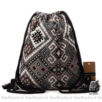 Sac Ficelle Femme Bohème - Vintage Toile - modèle Modèle 2 - Sac Roche ™
