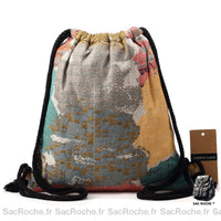 Sac Ficelle Femme Bohème - Vintage Toile - modèle Modèle 3 - Sac Roche ™