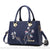 Sac Fleur Femme Main - modèle Bleu sombre - Sac Roche ™