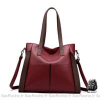 Sac Fourre Tout Femme - Forme Cabas - Élégance Moderne - modèle Rouge - Sac Roche ™
