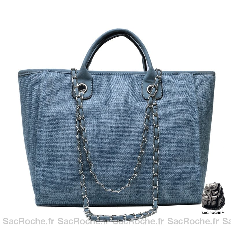 Sac Fourre-Tout Toile Petit. Bleu Petit Sac À Main